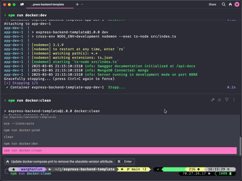 Express.js Backend Template